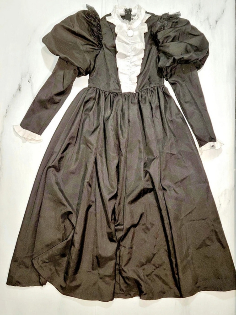 HalloweenCostumes.com Black & White Maxi Dress Size Large
